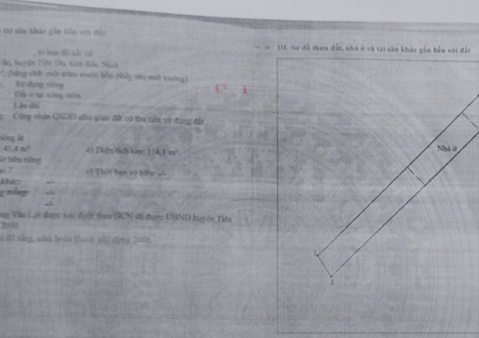 Bán nhà MP Dốc Khám (tỉnh lộ 276) Tiên Du, Bắc Ninh (Cạnh KCN Tiên Sơn) 115m2 x 3 tầng, miễn TG