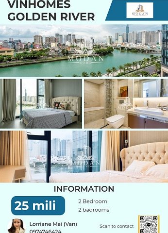⭐Cho thuê căn hộ 2PN tại VinHomes Golden River Hồ Chí Minh; 0974746424