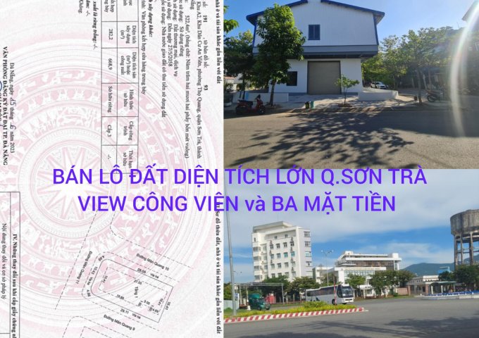 Bán lô đất tuyệt đẹp viêw công viên và 3 mặt tiền Mân Quang 9,10,11 quận Sơn Trà 