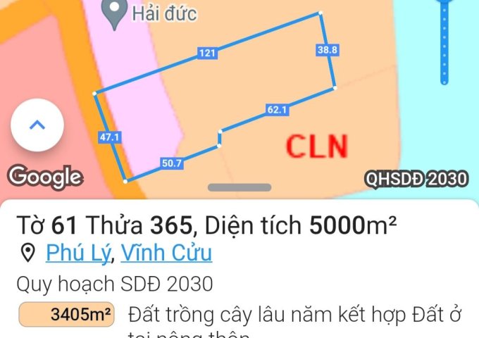 ĐẤT CHÍNH CHỦ - GIÁ TỐT - Vị Trí Đẹp Tại Xã Phú Lý, Huyện Vĩnh Cửu, Tỉnh Đồng Nai
