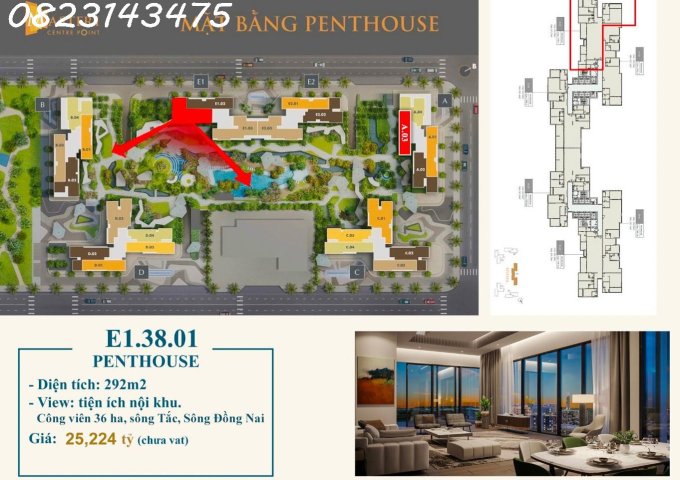 Penthouse cho Giới thượng lưu DT 292m2 Khu Compound Cao cấp chỉ 25.2 tỷ