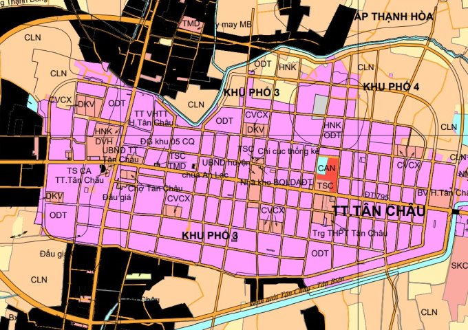 Bán lô đất sổ đỏ thị trấn Tân Châu Tây Ninh