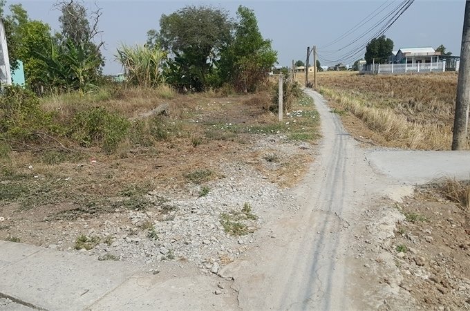 Đất thổ cư ở Xã Tân Tập, Huyện Cần Giuộc, Long An, phí MG 100 Triệu.