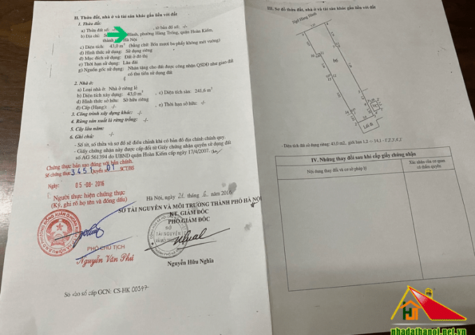 Bán nhà mặt phố tại Đường Hàng Hành, Hoàn Kiếm,  Hà Nội diện tích 43m2  giá 59 Tỷ