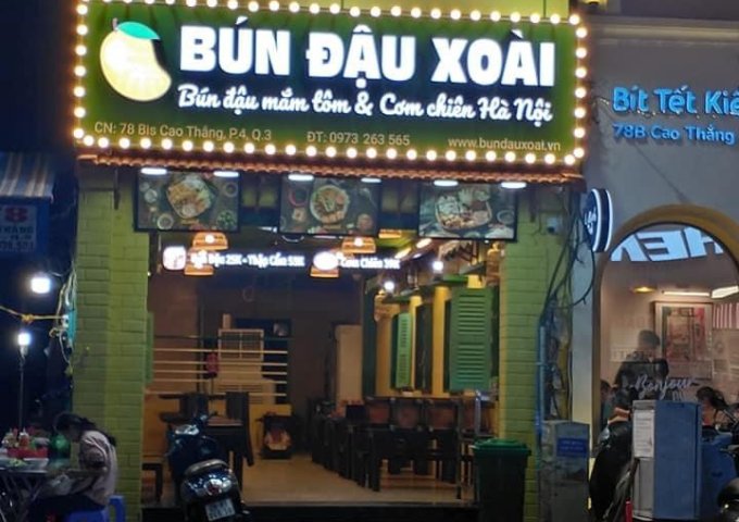 Cần Sang Quán Bún Đậu - Cơm chiên tại Q.3 Tp HCM Địa chỉ: 78bis Cao Thắng, phường 14 quận 3, Tp. Hồ Chí Minh