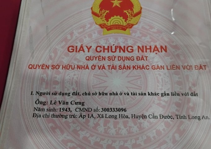 Chính chủ cần nhà nguyên căn tại Ấp 2, Xã Long Hòa, Huyện Cần Đước, Long An