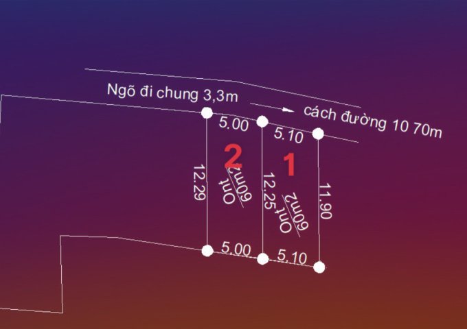 CẦN BÁN  2 LÔ GIÁ RẺ  NHẤT BẮC SƠN HUYỆN AN DƯƠNG -HẢI PHÒNG