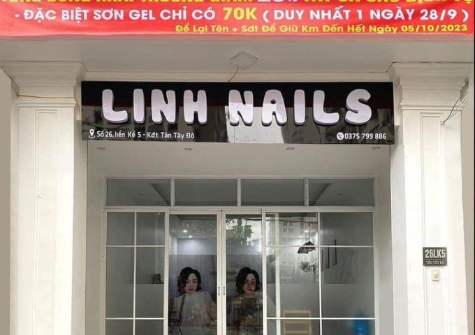 DO CÓ VIỆC GIA ĐÌNH nên E cần sang nhượng lại TOÀN BỘ CỬA HÀNG NAILS tại số 26-lk5- KĐT Tân Tây Đô