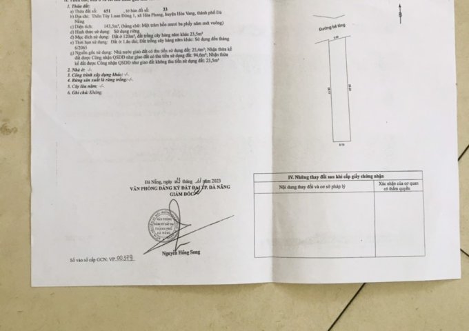 Cần bán đất Siêu đầu tư lốc 4 lô đất liền kề ngay chợ túy loan-Đà Nẵng