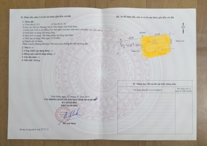 CẦN BÁN ĐẤT KHU DU LỊCH CÚC PHƯƠNG  Địa chỉ : Xã Cúc Phương, Huyện Nho Quan, Ninh Bình