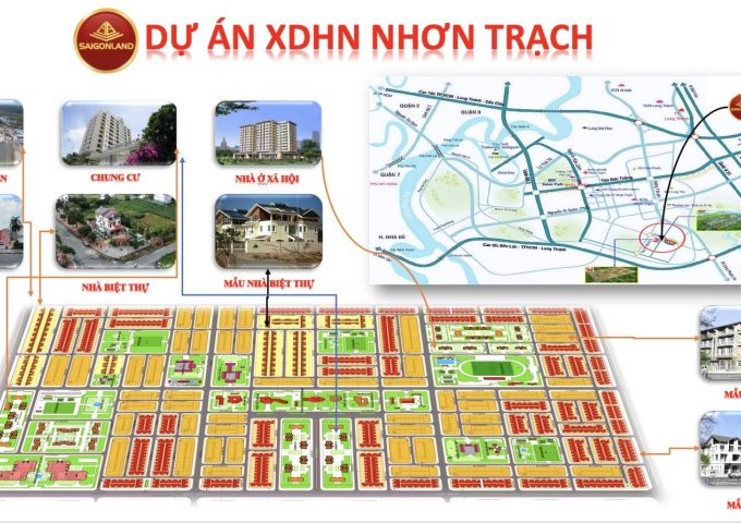 Cty Saigonland Nhơn Trạch - Mua bán đất Nhơn Trạch - Dự án Hud Nhơn Trạch Đồng Nai.