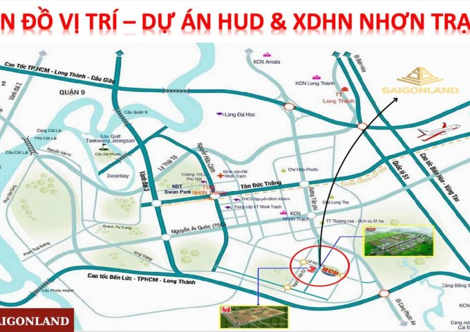 Cty Saigonland Nhơn Trạch - Mua bán đất Nhơn Trạch - Dự án Hud Nhơn Trạch Đồng Nai.