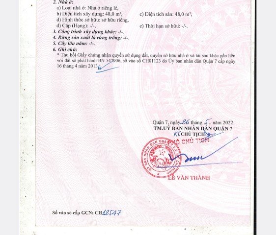 Chính chủ cần bán lô đất 61,3m2 – 558/37/6/8 Huỳnh Tấn Phát, Khu phố 2, P Tân Phú, Q 7, TP HCM