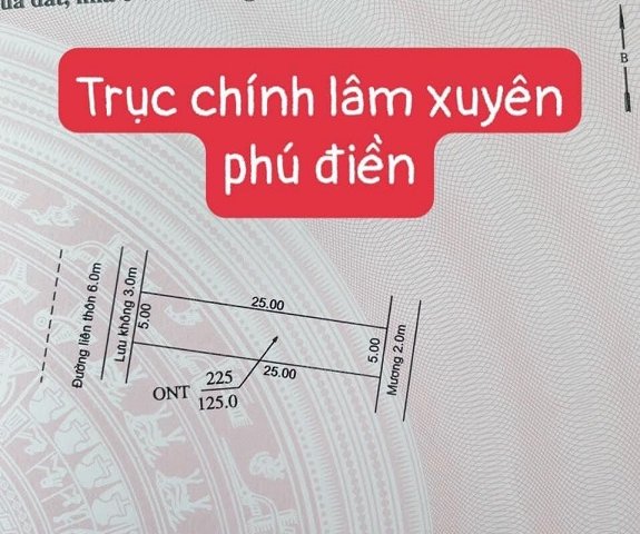 Chính chủ cần bán lô đất vị trí đẹp địa chỉ: Xã Phú Điền, Huyên Nam Sách, Tỉnh Hải Dương