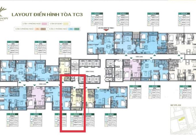CHÍNH CHỦ BÁN CĂN STUDIO TÒA TC3 THE CANOPY VINHOMES SMART CITY