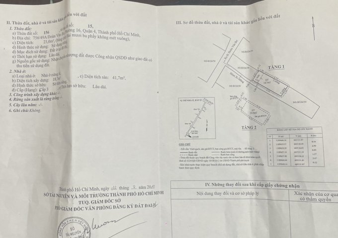 CHÍNH CHỦ BÁN NHÀ QUẬN 4 - TP HỒ CHÍ MINH Địa chỉ: Đường Đoàn Văn Bơ, Phường 16