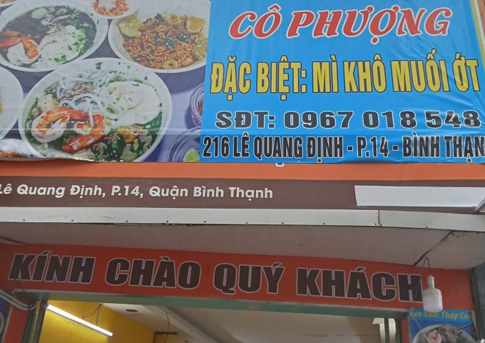 CHÍNH CHỦ CẦN SANG NHƯỢNG QUÁN BÚN NƯỚC CÔ PHƯỢNG TẠI BÌNH THẠNH