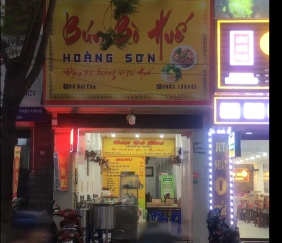 Sang nhượng cửa hàng bún bò huế ở 98 Đội Cấn Ba Đình Hà Nội