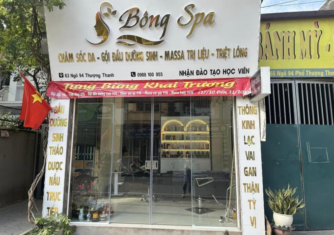 CẦN SANG NHƯỢNG MẶT BẰNG LÀM SPA - GỘI DƯỠNG SINH  Địa chỉ: Thượng Thanh - Long Biên - Hà Nội