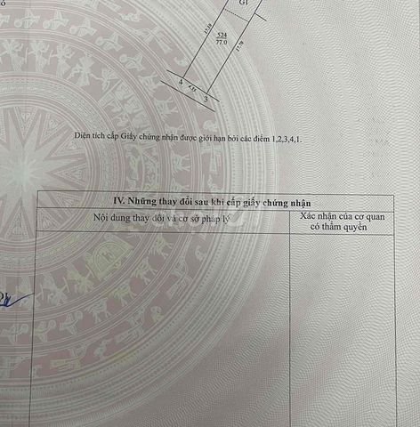 Cần bán đất thổ cư, DT sổ 77m2; DT thực 77,7m2, xe 7 chỗ vào trong nhà