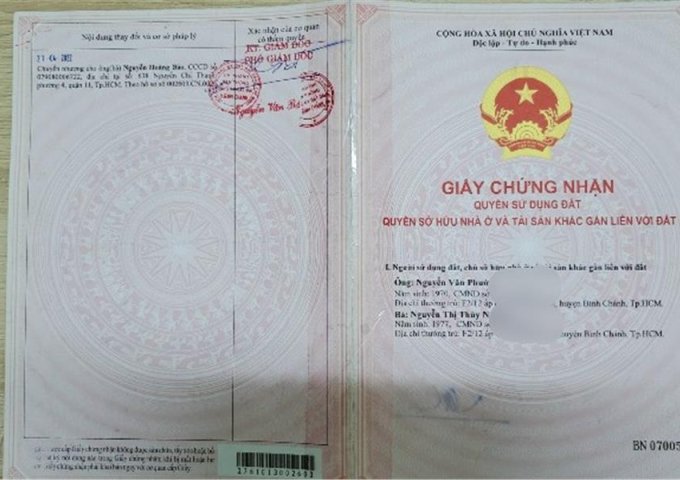 CHÍNH CHỦ CẦN BÁN NHANH căn nhà vị trí đẹp tại xã Lê Minh Xuân, huyện Bình Chánh, TPHCM