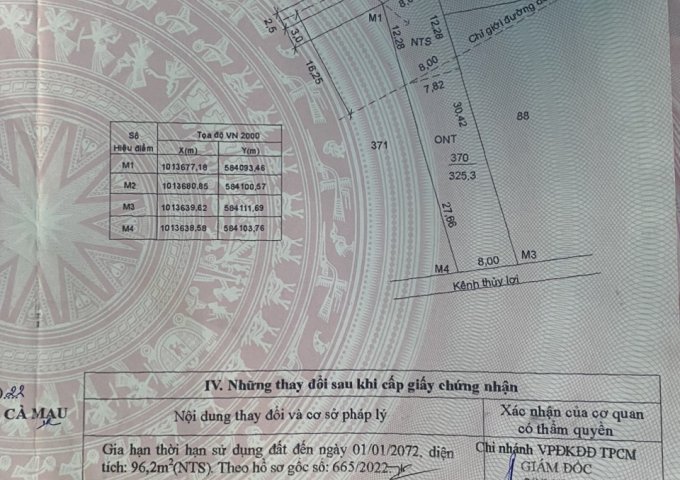 CHÍNH CHỦ CẦN BÁN LÔ ĐẤT GỒM 3 SỔ LIỀN KỀ THÀNH PHỐ CÀ MAU, TỈNH CÀ MAU