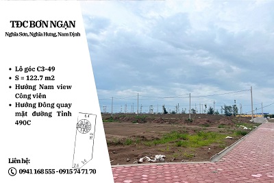 Cần Bán 3 Lô Đất Tại TĐC Bơn Ngạn Nghĩa Sơn Nghĩa Hưng Nam Định