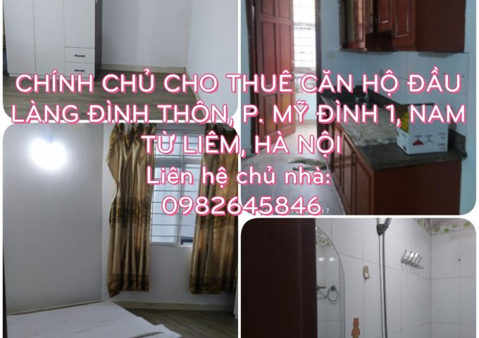 Chính chủ cho thuê căn hộ tại đầu làng Đình Thôn, Phường Mỹ Đình 1, Nam Từ Liêm, Hà Nội.