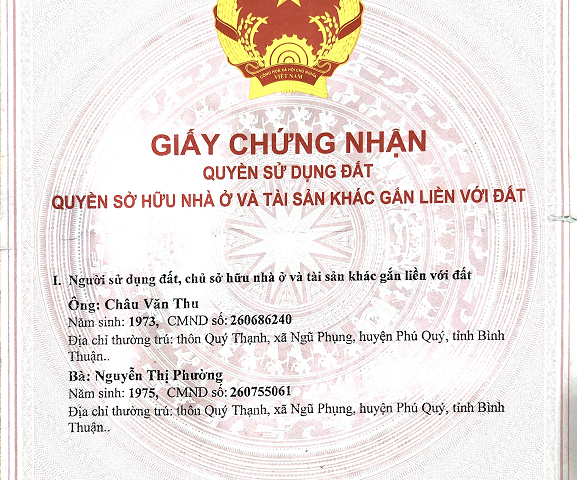 CẦN BÁN LÔ ĐẤT ĐẸP TẠI HUYỆN PHÚ QUÝ- BÌNH THUẬN