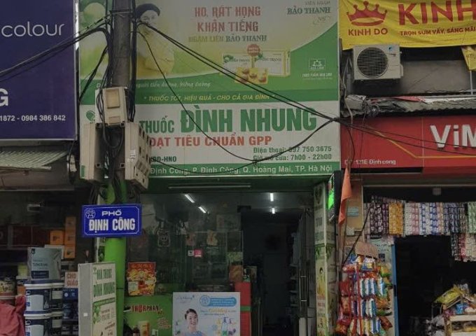 CẦN SANG NHƯỢNG NHÀ THUỐC Vị Trí : 121D Phố Định Công đối diện Chung Cư T&T, Hoàng Mai, Hà Nội