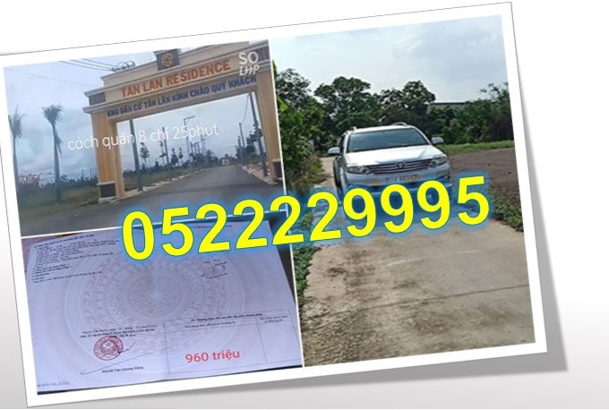 ⭐Chính chủ bán 2 lô đất cực hiếm vị trí đẹp trong dự án Tân Lân RiverSide, Long An, 8tr/m2; 0522229995