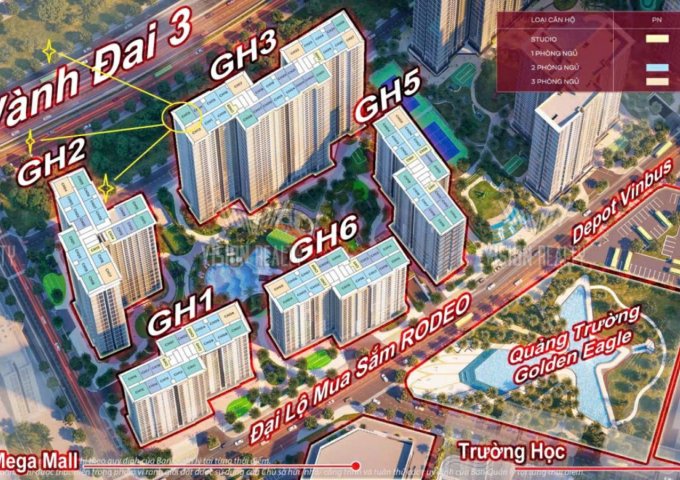 [Glory Heights] Cần bán căn 2pn+ căn góc, 69m2 - Giá chỉ 3ty6