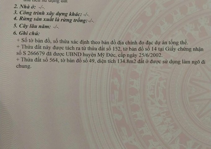 Tài chính chỉ 420 triệu đã có hộ khẩu Tuy Lai - Mỹ Đức - Hà Nội.