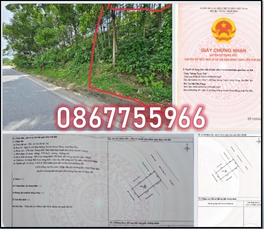 ⭐Chính chủ bán đất ô đất mặt đường QL2 Chân Mộng, Đoan Hùng, Phú Thọ, đẹp giá ngon, 0867755966