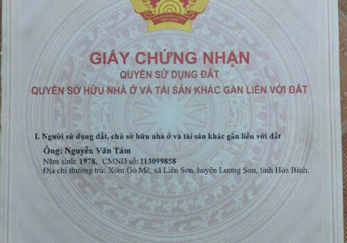 Chính chủ bán đất tại xóm Gò Mè, xã Liên Sơn, Lương Sơn, Hòa Bình