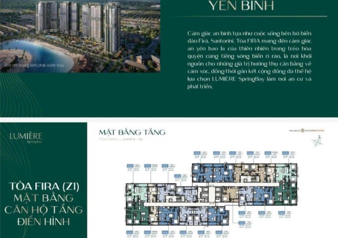 Với thành công của lumiere springbay feliz (z2) - dòng chảy đam mê và tòa vida (l2) - dòng chảy sức sống. Chủ đầu tư masterise homes tiếp tục ra mắt tòa fira (z1)