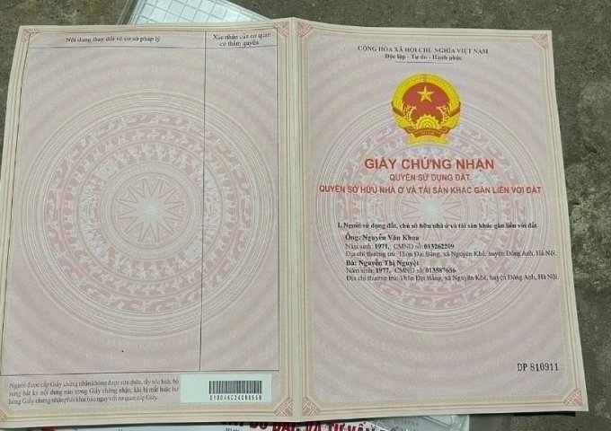 Lô góc 90m2, cách đường Võ Nguyên Giáp 400m, chính chủ cần bán làng Đại Bằng - Đại Bằng, Nguyên Khê, Đông Anh, HN