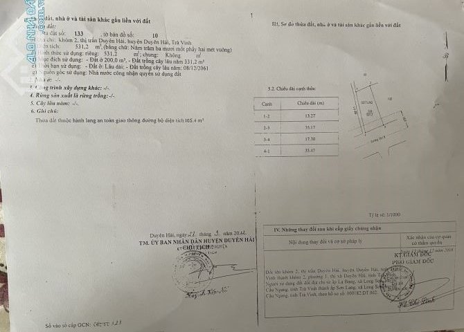 Bán Gấp Lô Đất 2 Mặt Tiền Đường 19/5, Phường 1, TX Duyên Hải, Gần Bến Xe Duyên Hải – Trà Vinh