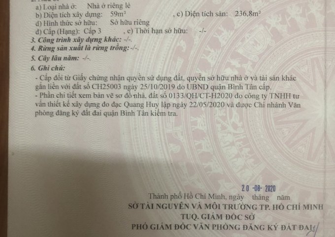 Cho thuê nhà 04 tầng tại Bình Hưng Hòa B, quận Bình Tân.