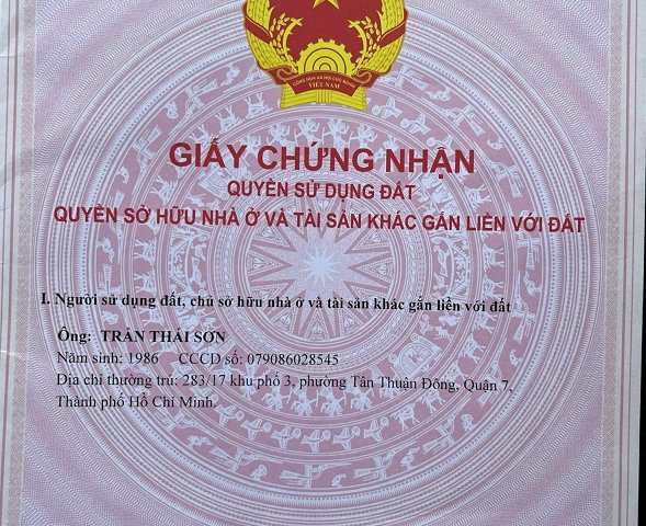 Bán nhà riêng 1 trệt, 1 tầng tại Quận 7, TP.HCM