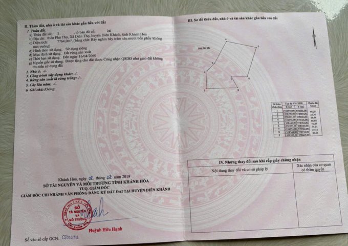 Chính chủ cần bán nhà và đất tại Khánh Hoà