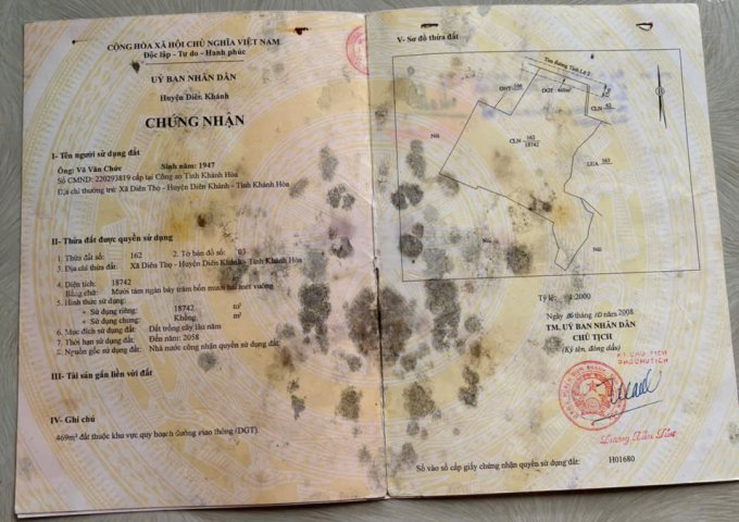 Chính chủ cần bán nhà và đất tại Khánh Hoà