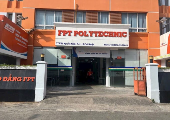 FPT POLYTECHNIC 778/B1 Nguyễn Kiệm Phường 4 Quận Phú Nhuận dt 23,4x29,2 HĐT 265tr/tháng