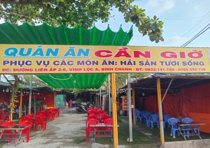 Chính chủ cần sang nhượng quán khu vực vĩnh lộc A gần chợ mặt tiền đường