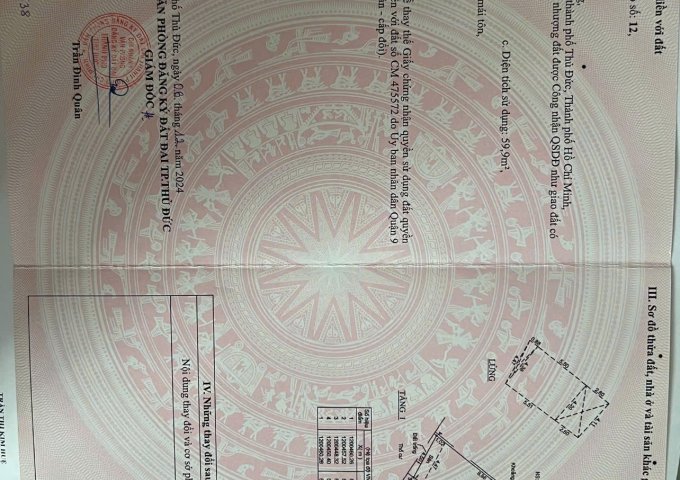 Bán nhà hẻm 60m2, 2 phòng ngủ, 2 WC, Nguyễn Xiển-Thủ Đức HCM