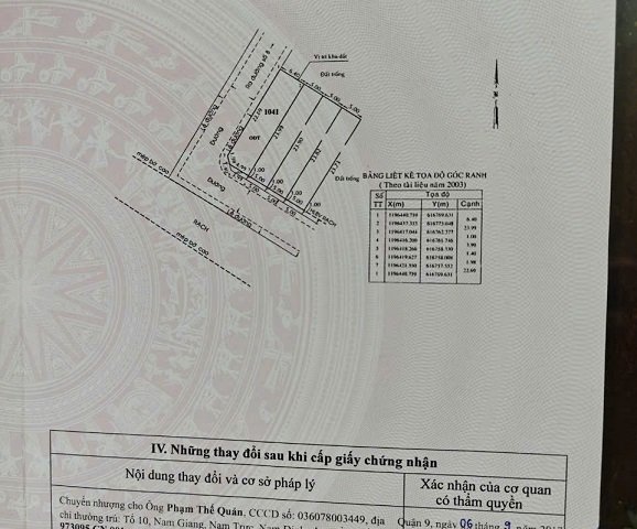 Chính chủ cần bán gấp lô đất cực đẹp 2 mặt tiền ĐC:Phường Trường Thạnh, Q9, HCM