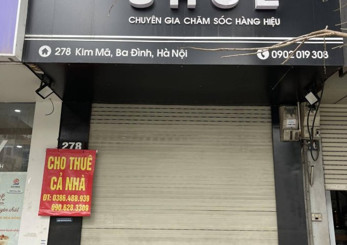 Cho thuê gấp cả nhà 5 tầng mặt phố 278 Kim Mã, Ba Đình, HN