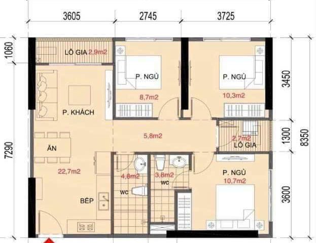 CHO THUÊ CĂN HỘ 3 PHÒNG NGỦ TẠI THE SAKURA SA 5 - PHÂN KHU CAO CẤP