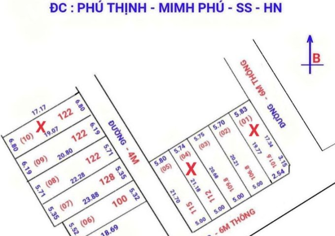 CẦN BÁN ĐẤT 01 + 04 + 10 ĐẸP TẠI PHÚ THỊNH-MINH PHÚ-SÓC SƠN -HÀ NỘI