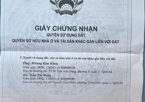 Chính chủ bán Nhà phố tại Phường Thảo Điền, Thủ Đức, Hồ Chí Minh